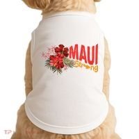 Hibiscus Maui Strong Hawaii Strong Ikaika Maui Strong Doggie Tank thumb 0