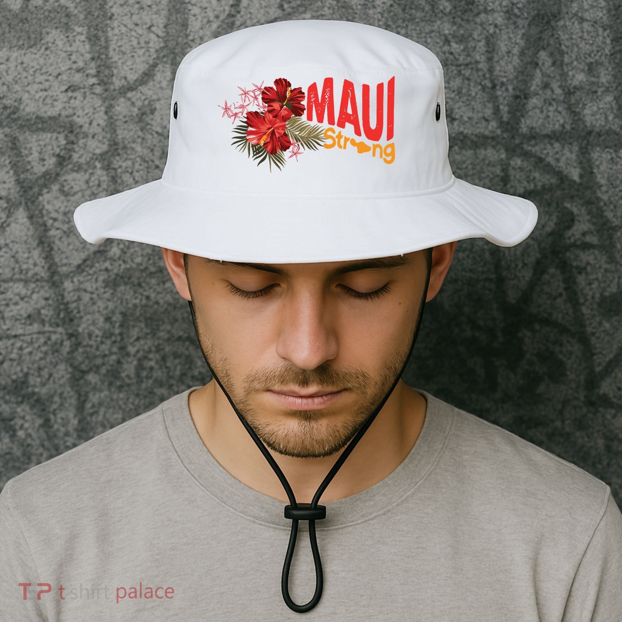 Hibiscus Maui Strong Hawaii Strong Ikaika Maui Strong Bucket Hat