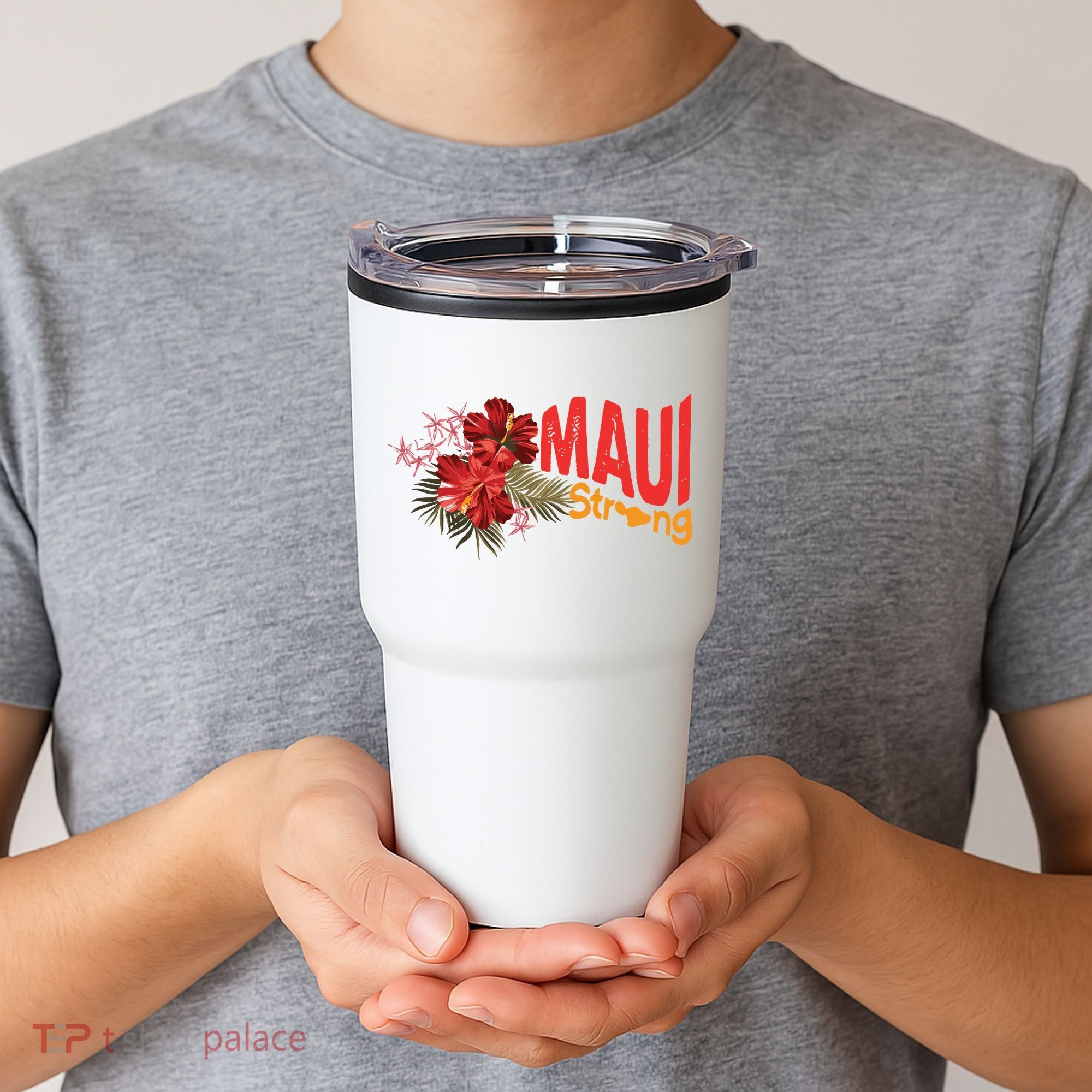 Hibiscus Maui Strong Hawaii Strong Ikaika Maui Strong Tumbler