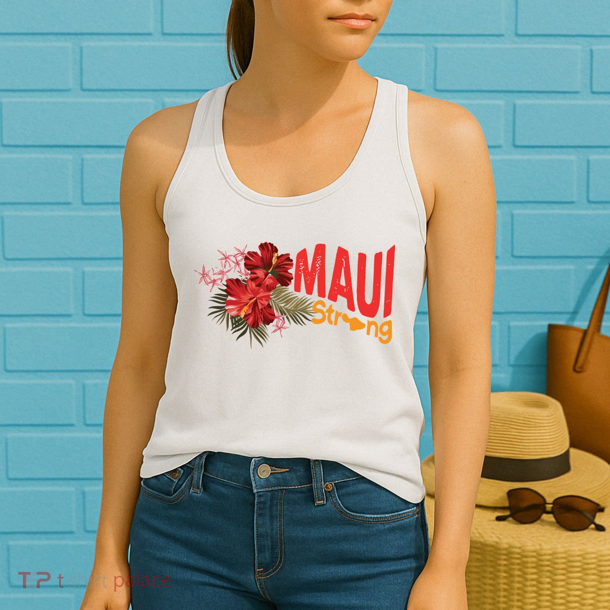 Hibiscus Maui Strong Hawaii Strong Ikaika Maui Strong Women's Tank Top