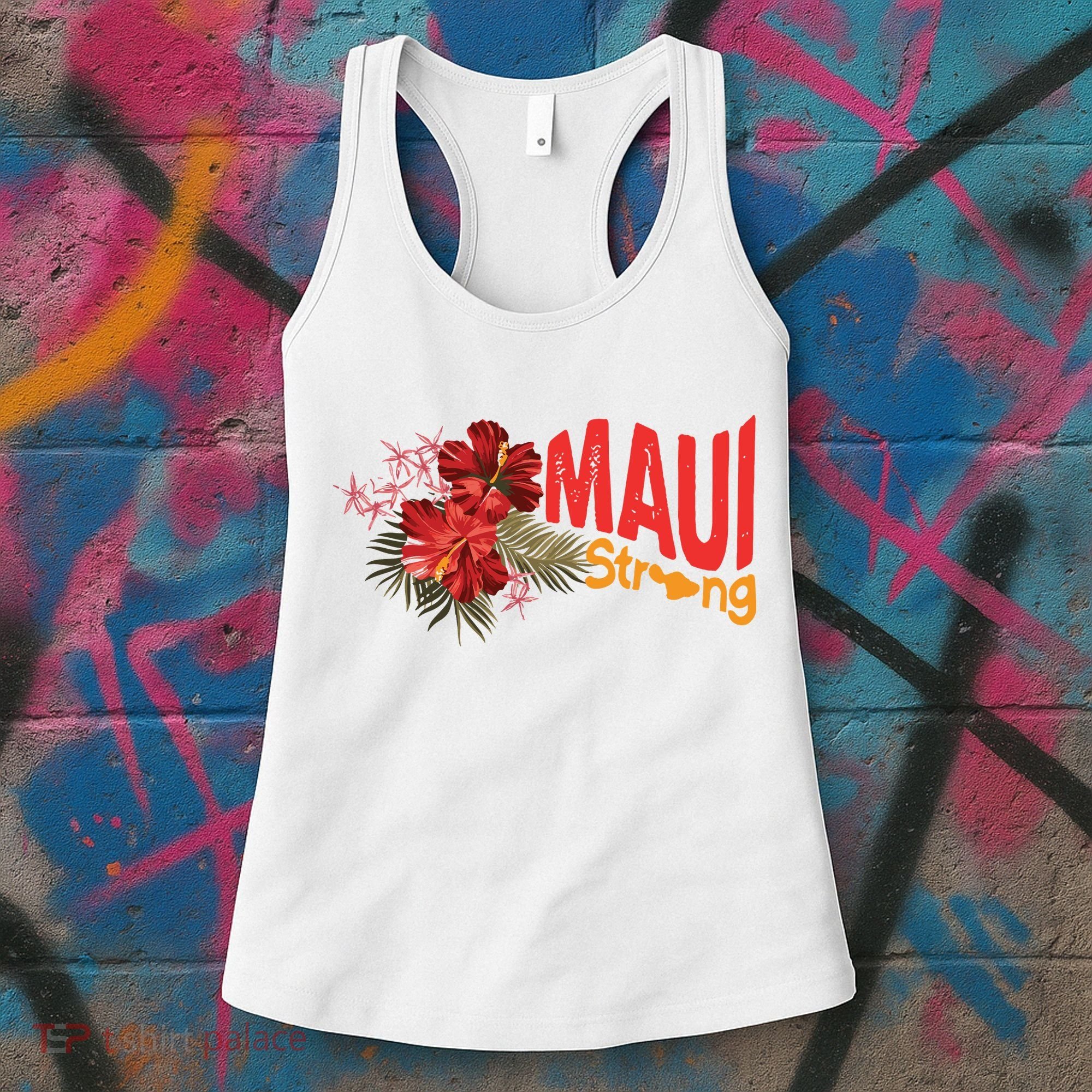 Hibiscus Maui Strong Hawaii Strong Ikaika Maui Strong Women's Tank Top