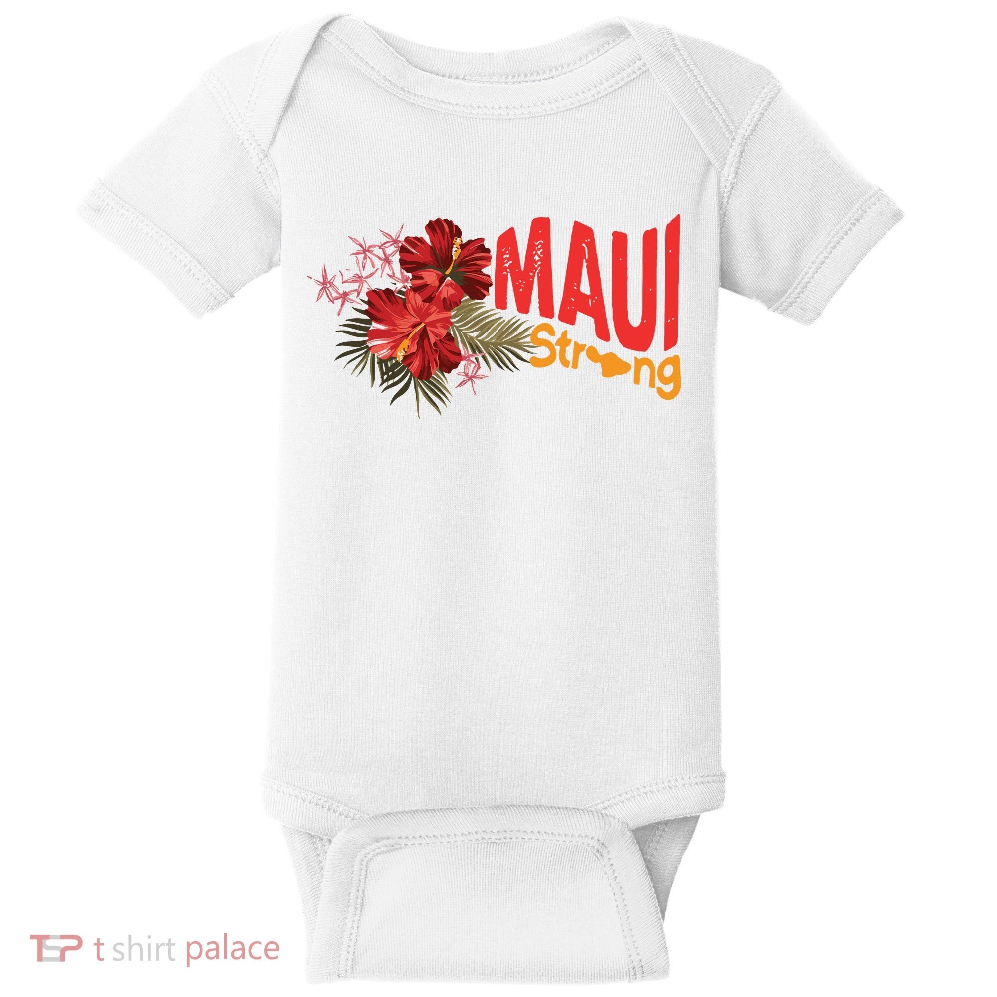 Hibiscus Maui Strong Hawaii Strong Ikaika Maui Strong Baby Bodysuit