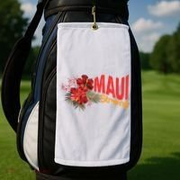 Hibiscus Maui Strong Hawaii Strong Ikaika Maui Strong Golf Towel thumb 2