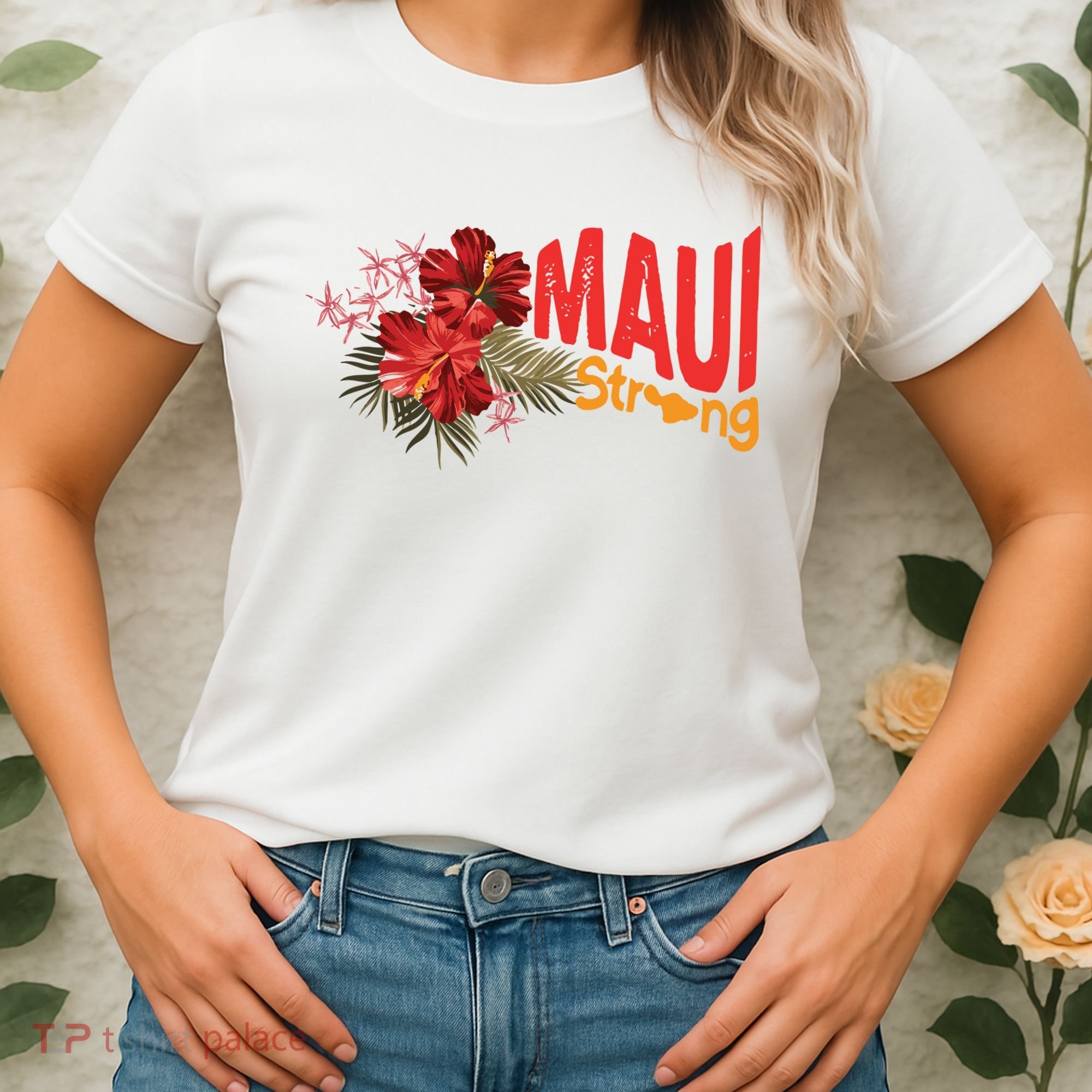 Hibiscus Maui Strong Hawaii Strong Ikaika Maui Strong Women's T-Shirt