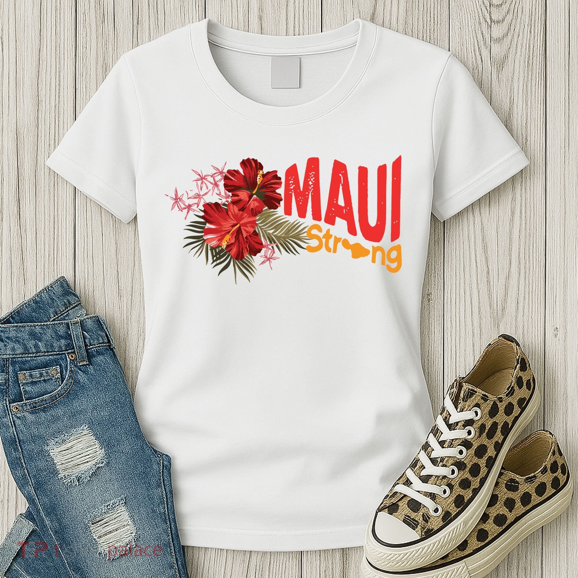 Hibiscus Maui Strong Hawaii Strong Ikaika Maui Strong Women's T-Shirt
