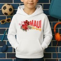 Hibiscus Maui Strong Hawaii Strong Ikaika Maui Strong Kids Hoodie thumb 2