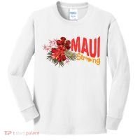 Hibiscus Maui Strong Hawaii Strong Ikaika Maui Strong Kids Long Sleeve Shirt thumb 0