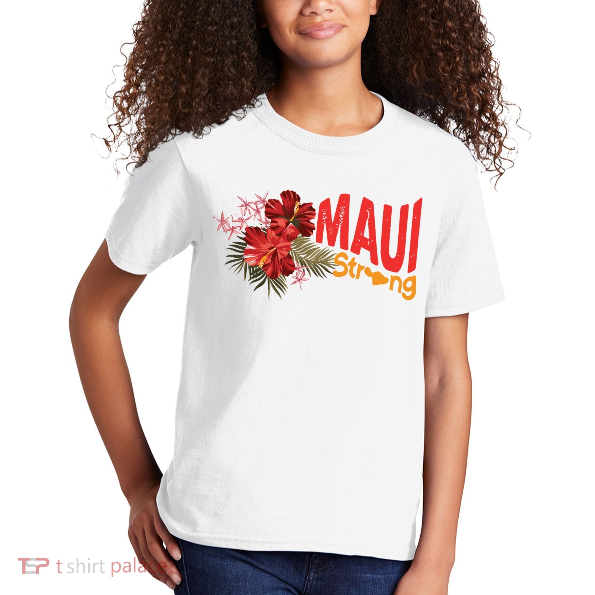 Hibiscus Maui Strong Hawaii Strong Ikaika Maui Strong Kids T-Shirt