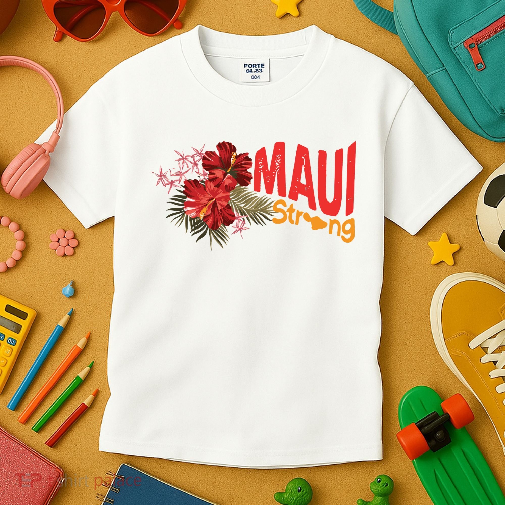 Hibiscus Maui Strong Hawaii Strong Ikaika Maui Strong Kids T-Shirt