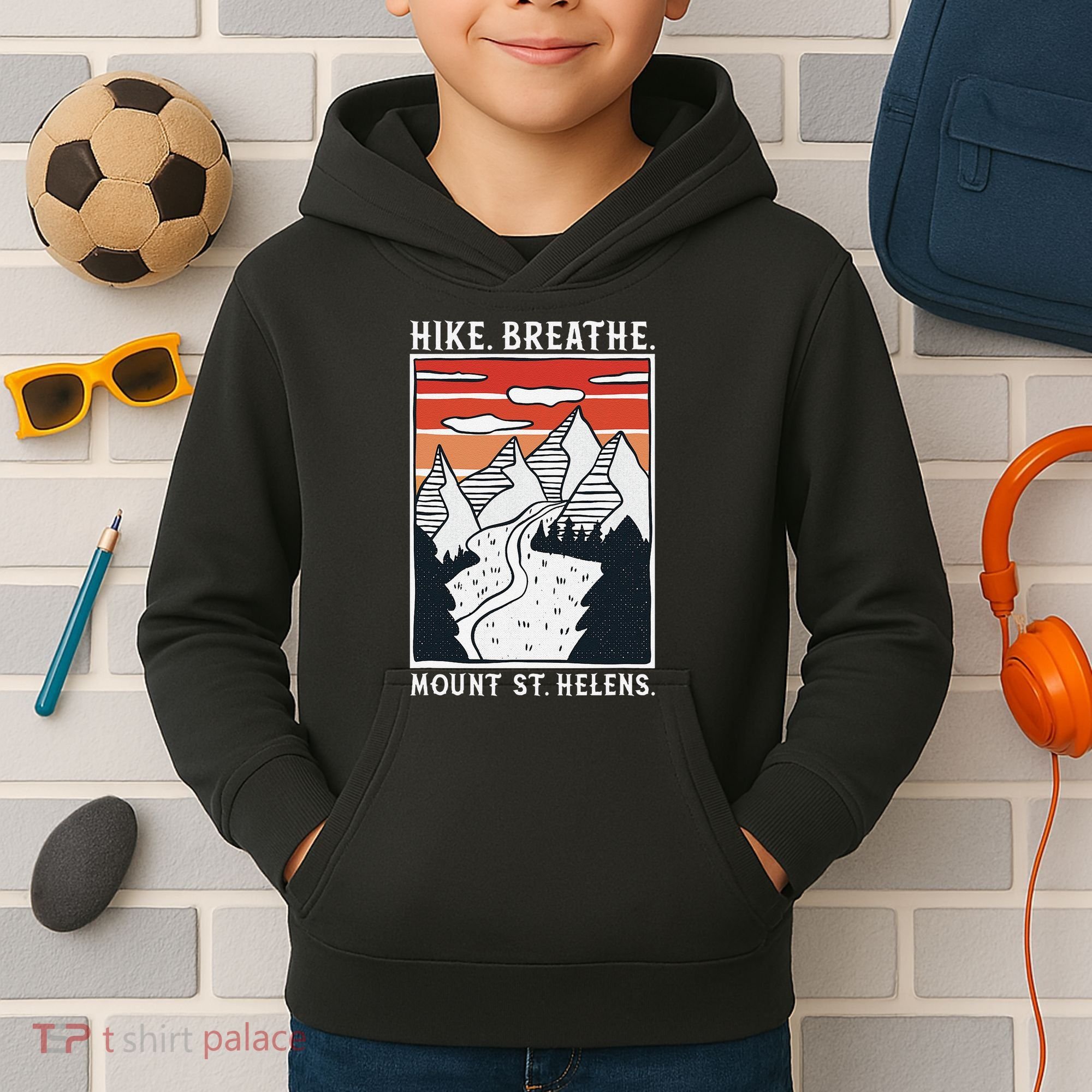 Hiking Mount St. Helens Kids Hoodie