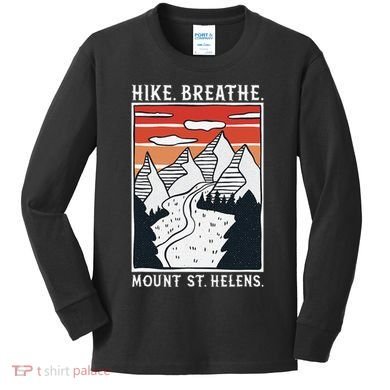 Hiking Mount St. Helens Kids Long Sleeve Shirt