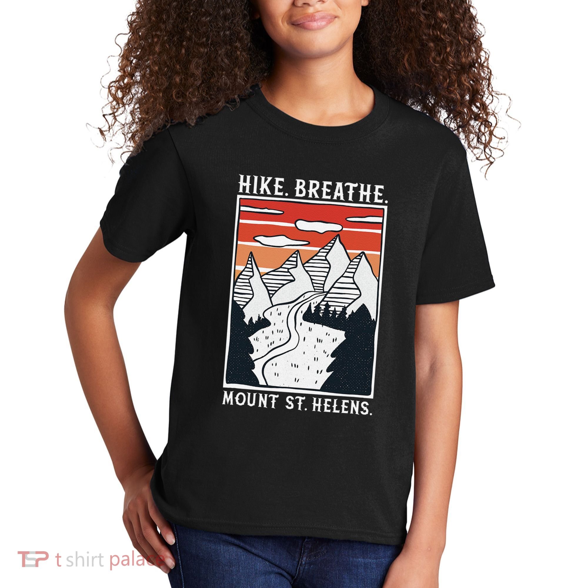 Hiking Mount St. Helens Kids T-Shirt