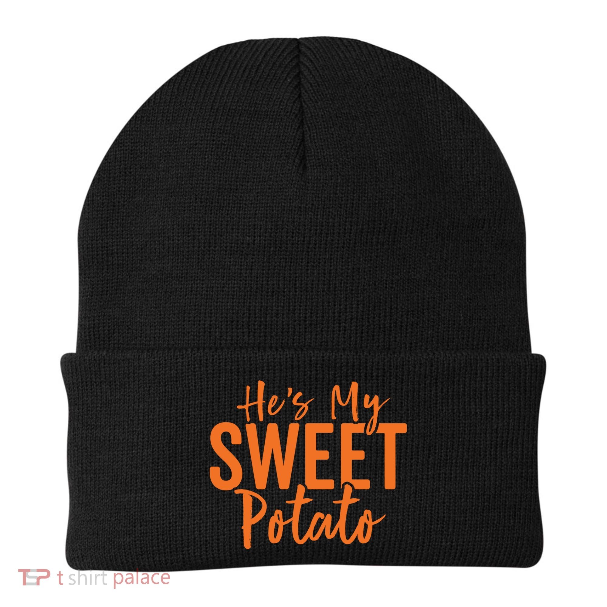 Hes My Sweet Potato Gift I Yam Set Thanksgiving Matching Great Gift Beanie