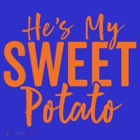 Hes My Sweet Potato Gift I Yam Set Thanksgiving Matching Great Gift Coaster thumb 2
