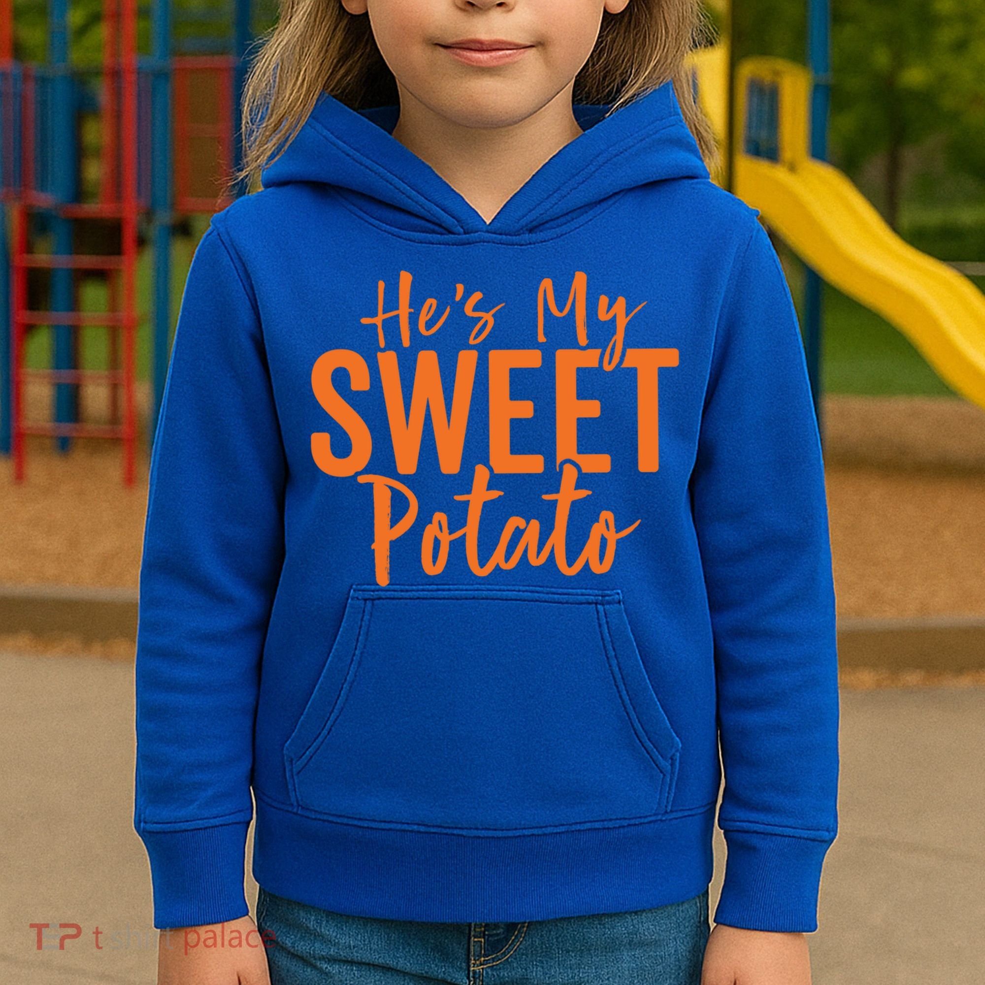 Hes My Sweet Potato Gift I Yam Set Thanksgiving Matching Great Gift Kids Hoodie