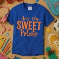 Hes My Sweet Potato Gift I Yam Set Thanksgiving Matching Great Gift Kids T-Shirt thumb 3