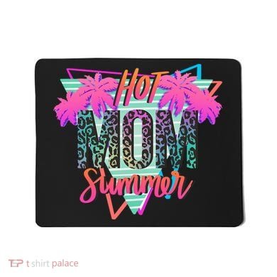 Hot Mom Summer Palms Tree Vintage Leopard Hot Mom Summer Mousepad