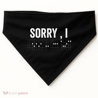 Hidden Message Sorry I-DGAF Chords Guitar USA-Made Doggie Bandana