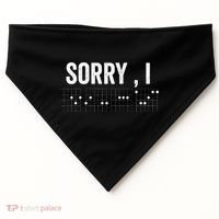 Hidden Message Sorry I-DGAF Chords Guitar USA-Made Doggie Bandana thumb 0