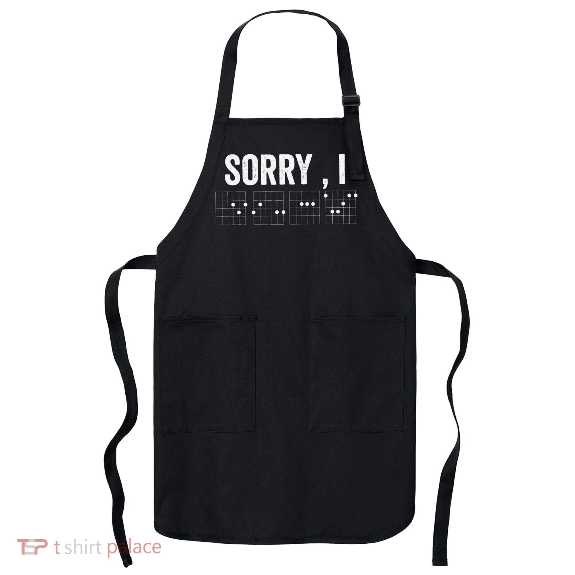 Hidden Message Sorry I-DGAF Chords Guitar Apron