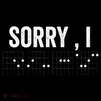 Hidden Message Sorry I-DGAF Chords Guitar Apron thumb 3