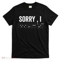 Hidden Message Sorry I-DGAF Chords Guitar T-Shirt thumb 0