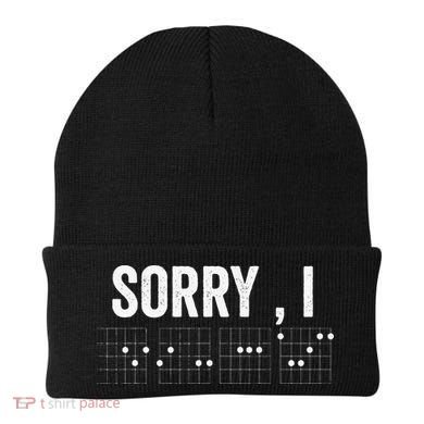 Hidden Message Sorry I-DGAF Chords Guitar Beanie