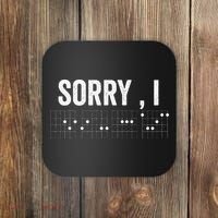 Hidden Message Sorry I-DGAF Chords Guitar Coaster thumb 0