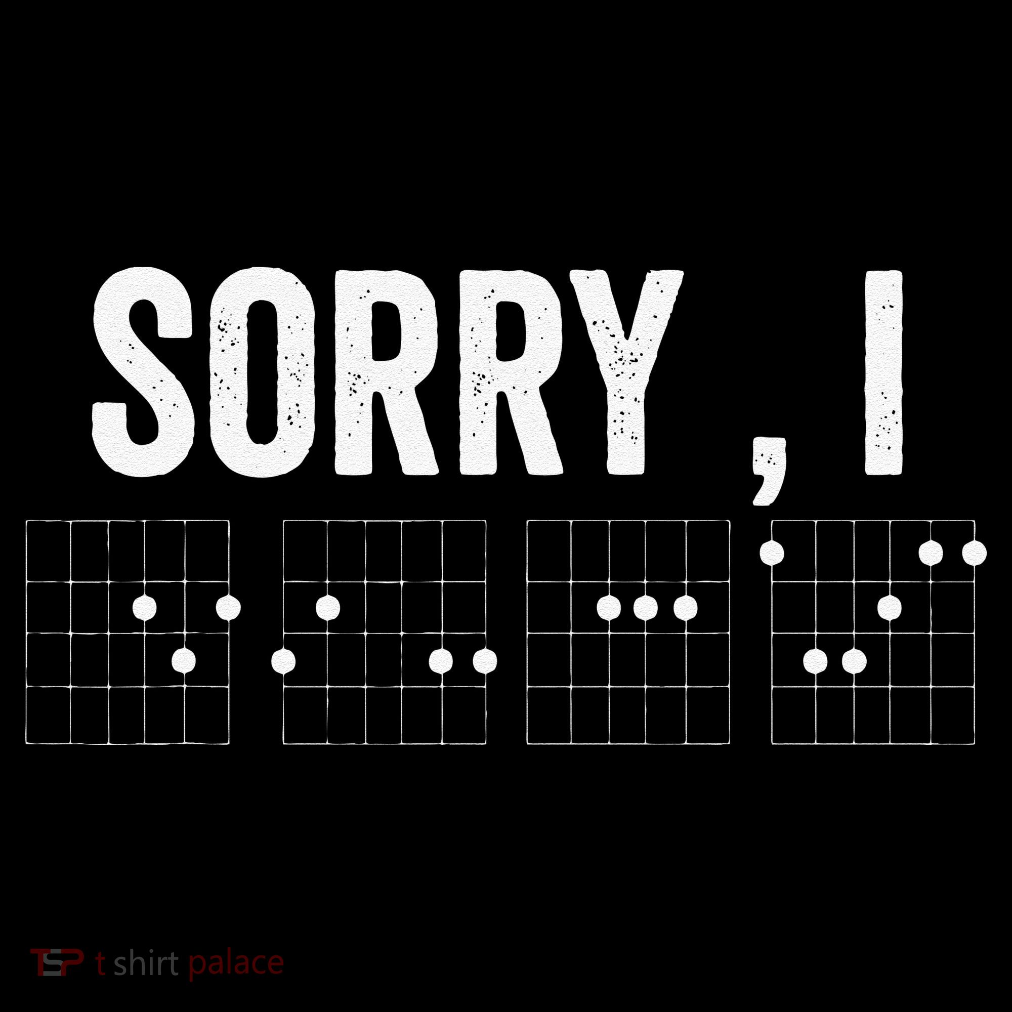 Hidden Message Sorry I-DGAF Chords Guitar Pajama Set