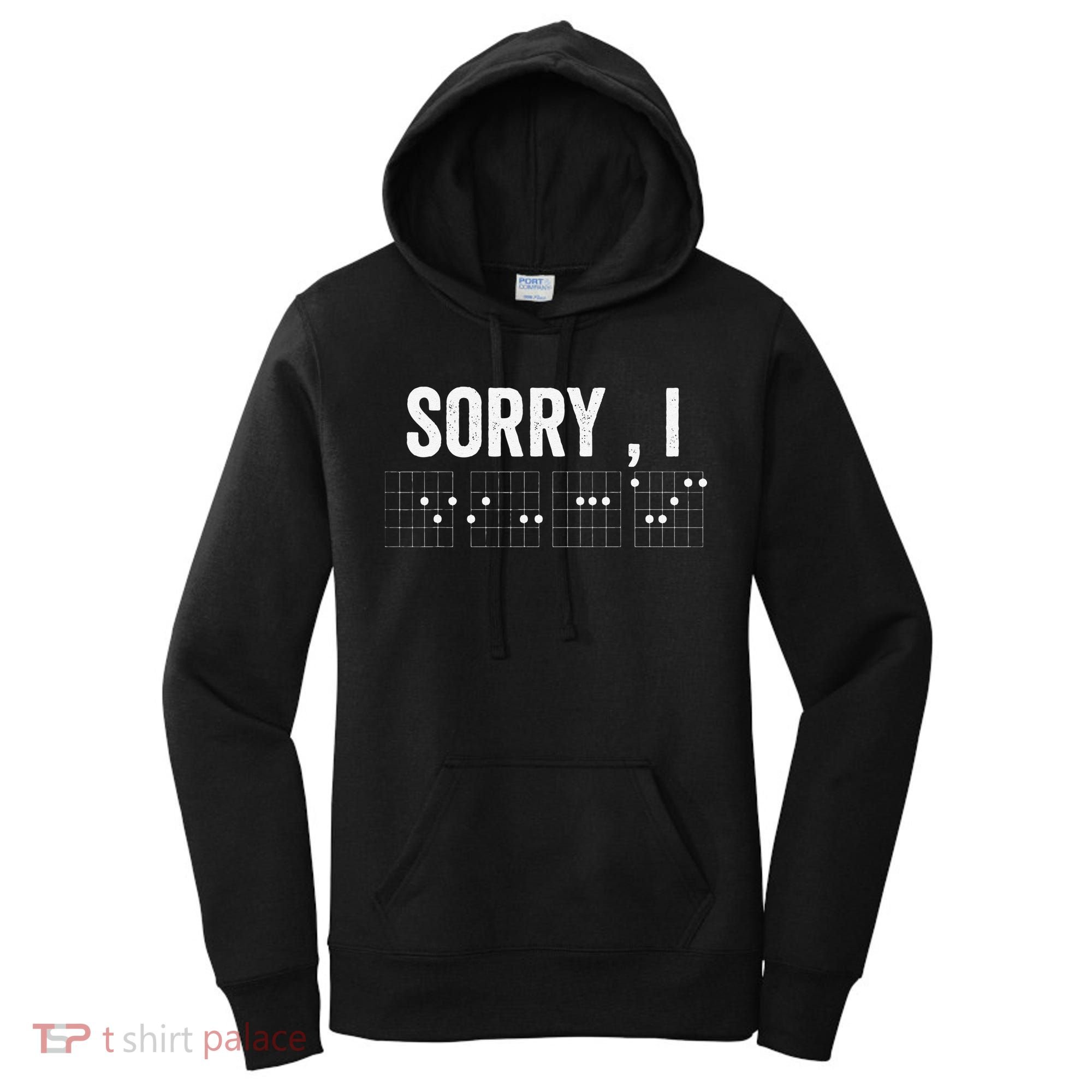 Hidden Message Sorry I-DGAF Chords Guitar Women's Hoodie