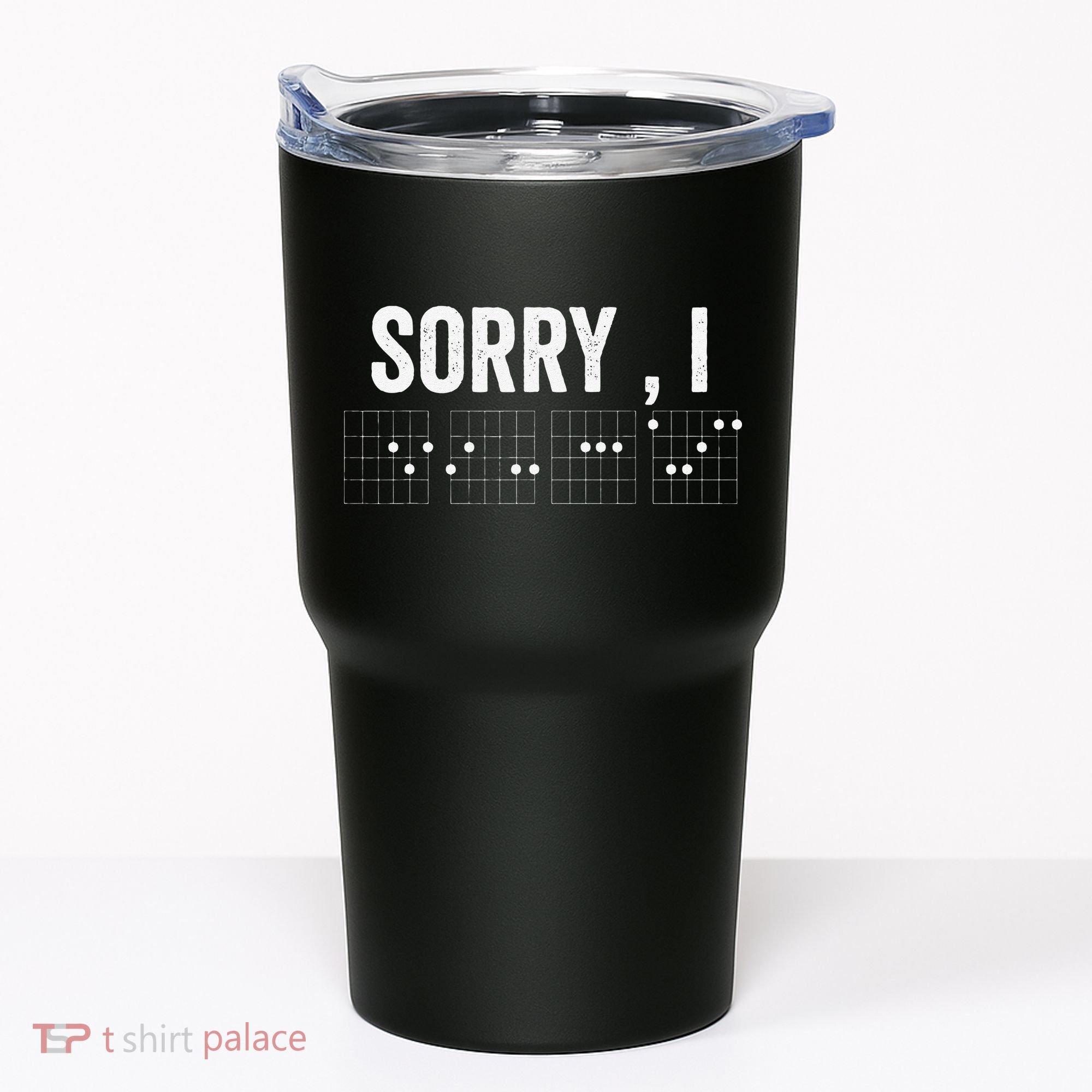 Hidden Message Sorry I-DGAF Chords Guitar Tumbler