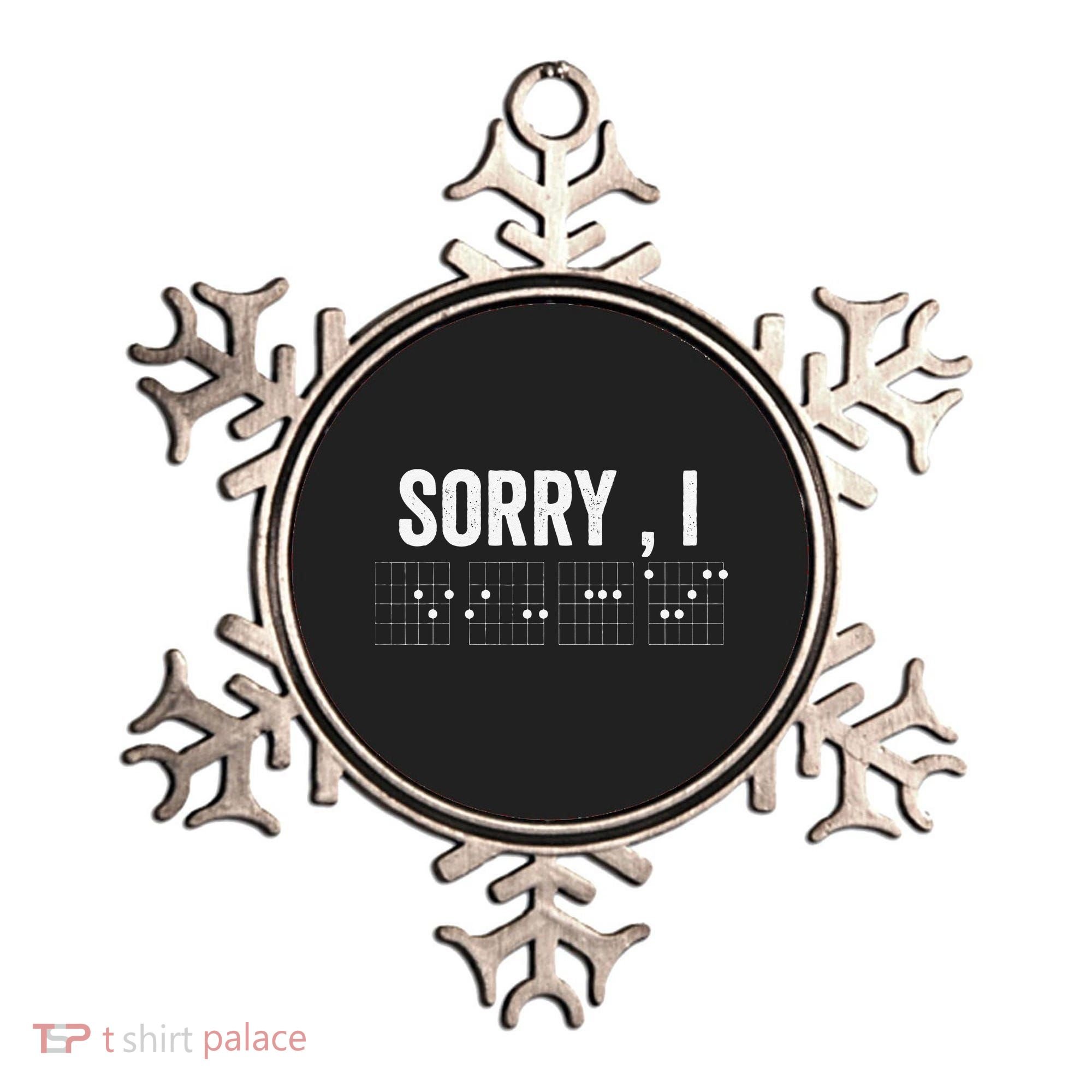 Hidden Message Sorry I-DGAF Chords Guitar Ornament