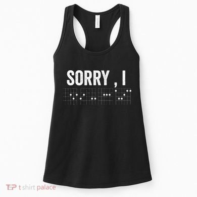Hidden Message Sorry I-DGAF Chords Guitar Women's Tank Top
