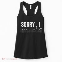 Hidden Message Sorry I-DGAF Chords Guitar Women's Tank Top thumb 0