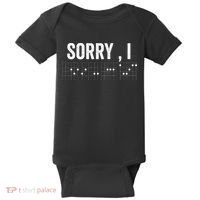 Hidden Message Sorry I-DGAF Chords Guitar Baby Bodysuit thumb 0
