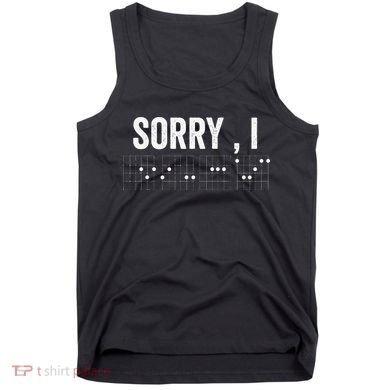 Hidden Message Sorry I-DGAF Chords Guitar Tank Top