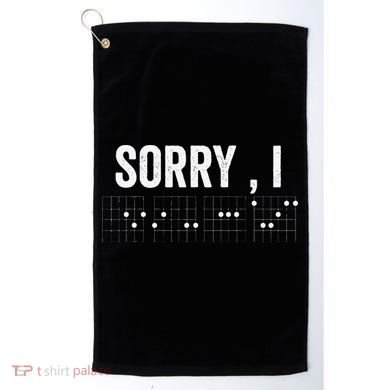 Hidden Message Sorry I-DGAF Chords Guitar Golf Towel