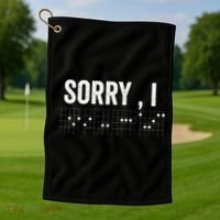 Hidden Message Sorry I-DGAF Chords Guitar Golf Towel thumb 1