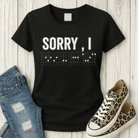 Hidden Message Sorry I-DGAF Chords Guitar Women's T-Shirt thumb 3