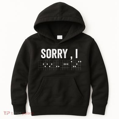 Hidden Message Sorry I-DGAF Chords Guitar Kids Hoodie