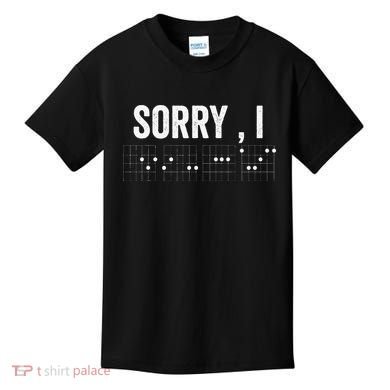 Hidden Message Sorry I-DGAF Chords Guitar Kids T-Shirt