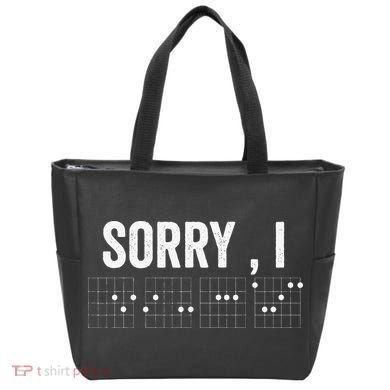 Hidden Message Sorry I-DGAF Chords Guitar Tote Bag