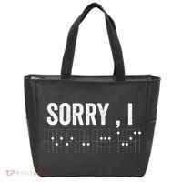 Hidden Message Sorry I-DGAF Chords Guitar Tote Bag thumb 0