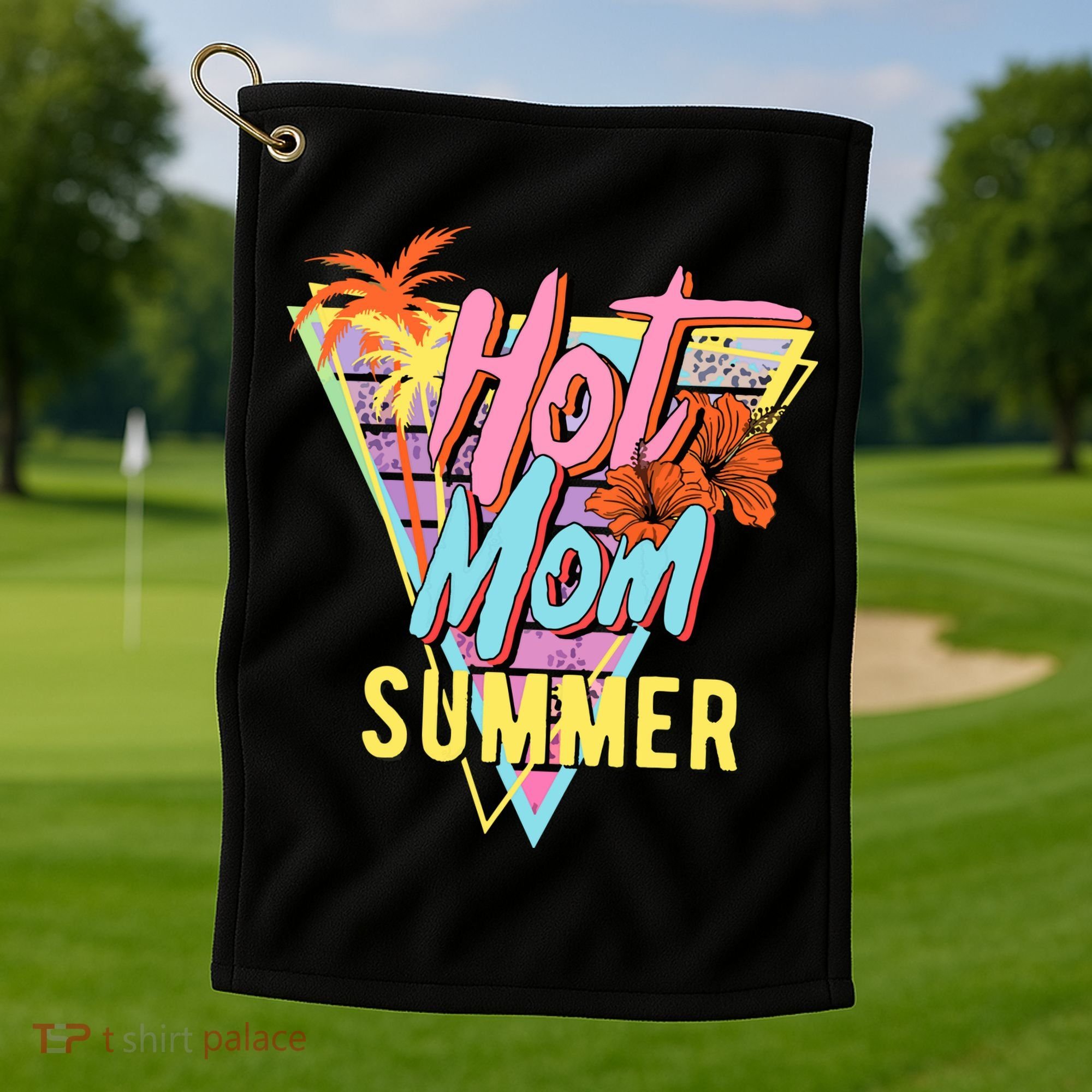 Hot Mom Summer Hawaiian Hibiscus Beach Cute Tropical Tank Top Golf Towel