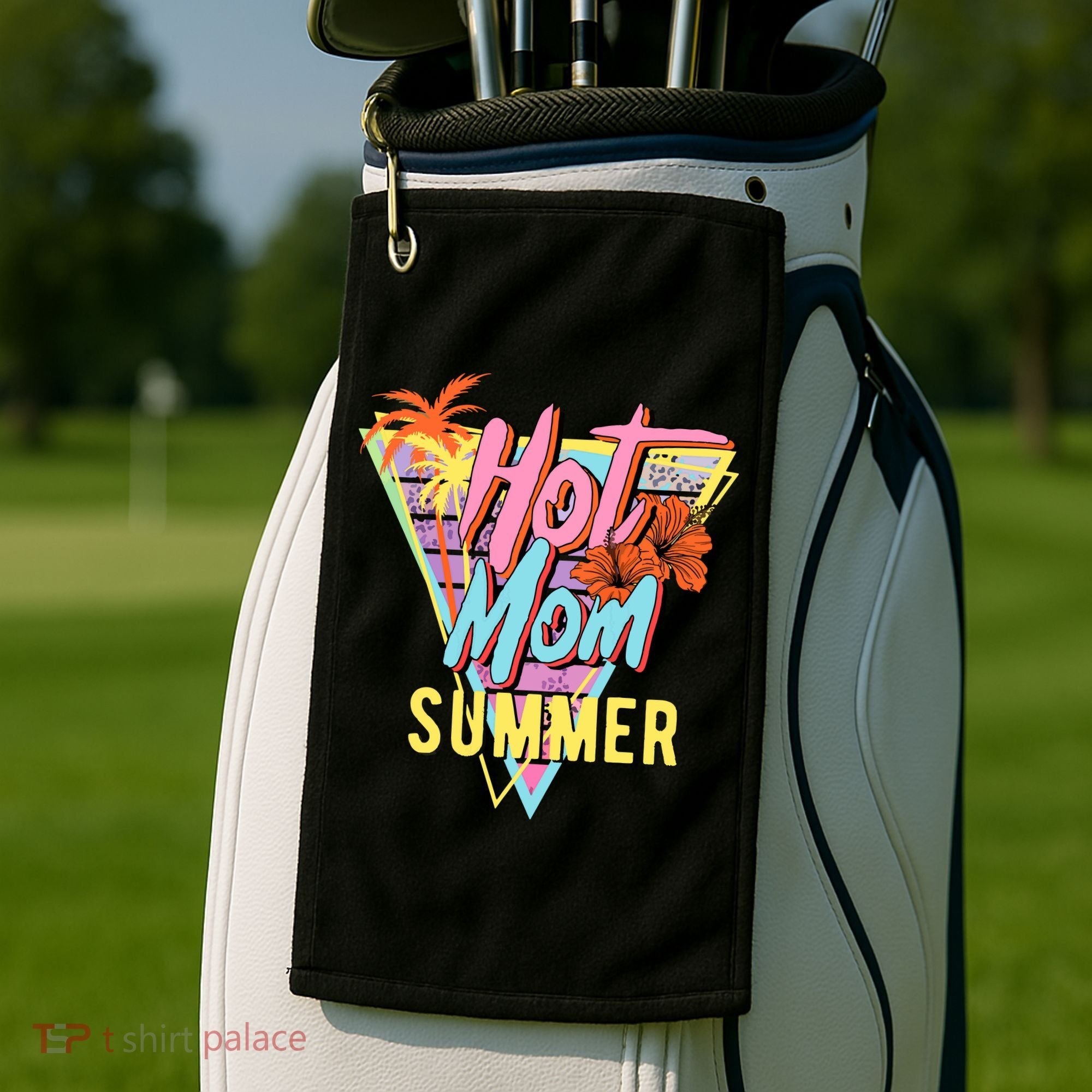 Hot Mom Summer Hawaiian Hibiscus Beach Cute Tropical Tank Top Golf Towel