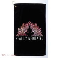Heavily Meditated Spiritual Daily Meditation Zen Golf Towel thumb 0