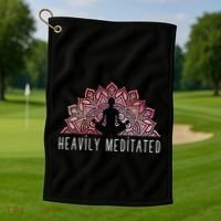 Heavily Meditated Spiritual Daily Meditation Zen Golf Towel thumb 1