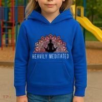 Heavily Meditated Spiritual Daily Meditation Zen Kids Hoodie thumb 3