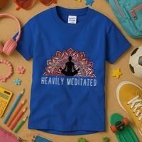 Heavily Meditated Spiritual Daily Meditation Zen Kids T-Shirt thumb 3