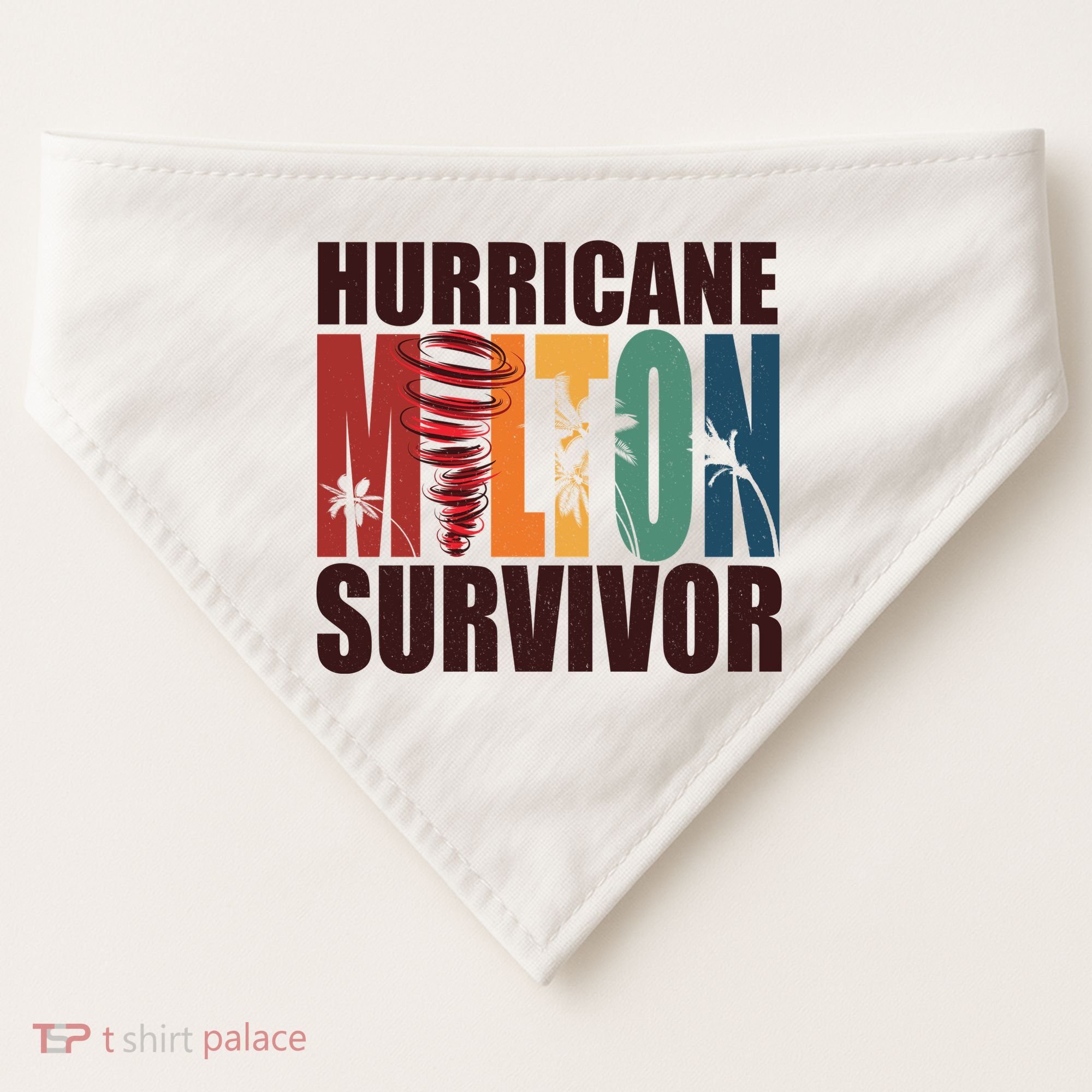 Hurricane Milton Survivor Florida Awareness USA-Made Doggie Bandana